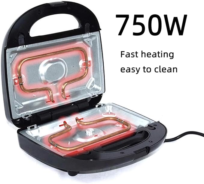 Donut Maker, 4 in 1 Electric Waffle Sandwich Machine,Panini Press Grill Iron Set with 4 interchangeable Removable Non Stick Plates,750W Detachable Dessert Toaster, Perfect for Breakfast