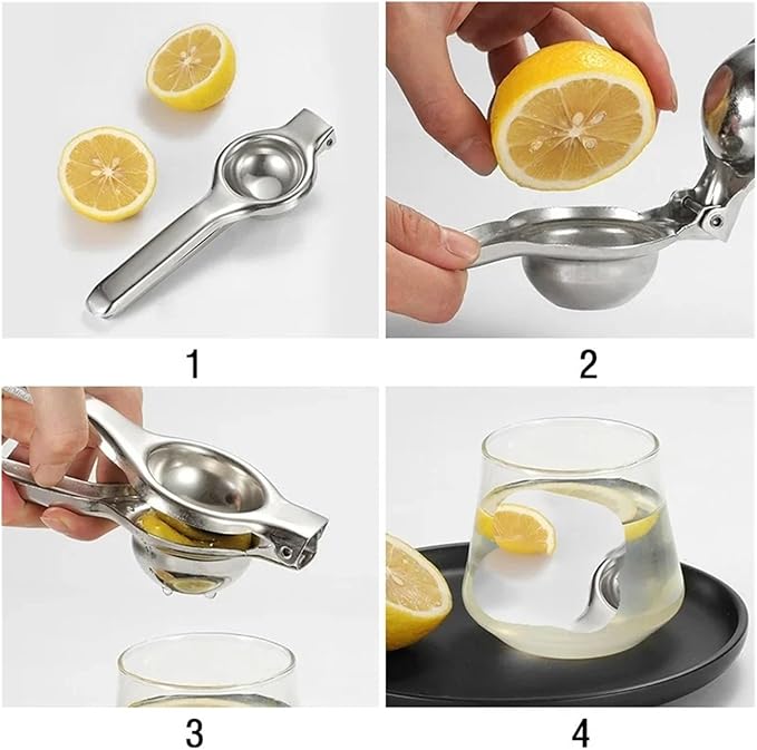 Stainless Steel Manual Juicer Processor Lemon Squeezer Orange Fruit Household Clip Pressing Kitchen Accessories(1 PC)