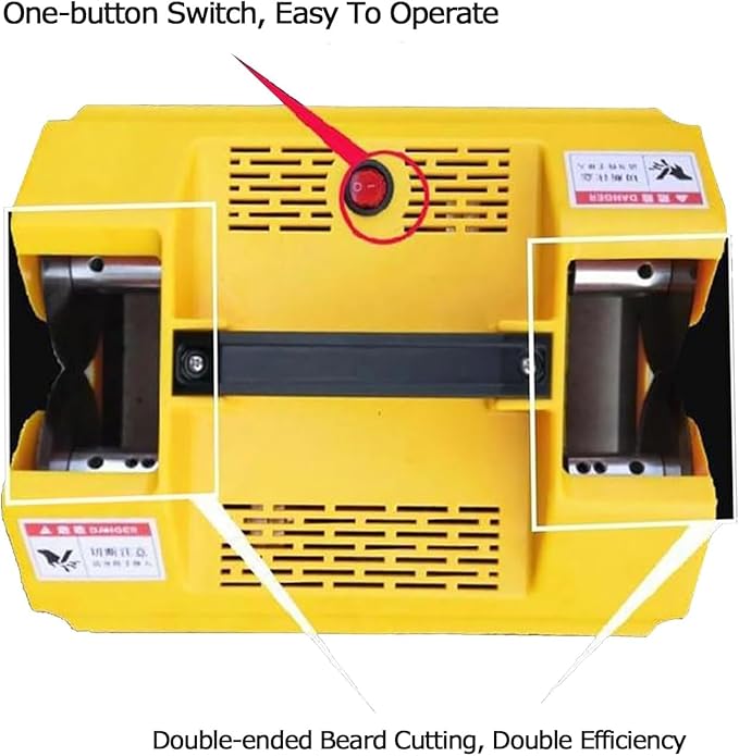 Electric Garlic Root Stem Cutter, Double Head Garlic Top Tails Remover Machine, Cut Beard and Roots