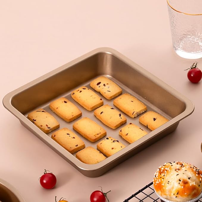 Baking Pans Sets 5-Piece, UNOSCHRIM Nonstick Carbon Steel Bakeware Sets with Round Cake Pan, Round Pizza Pan, Cookie Sheet, Loaf and 6-Cup Muffin Pan, Reusable Baking Sets for Various Baking Scenes
