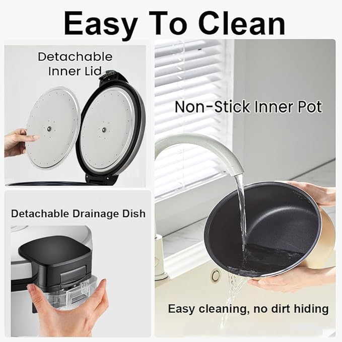16L Commercial rice cooker 90 cups cooked Large Stainless Steel rice Commercial for 65-75 people 1550W Electiric Rice Warmer, with One-Touch Operation | Auto Keep Warm| Non-Stick Inner Pot