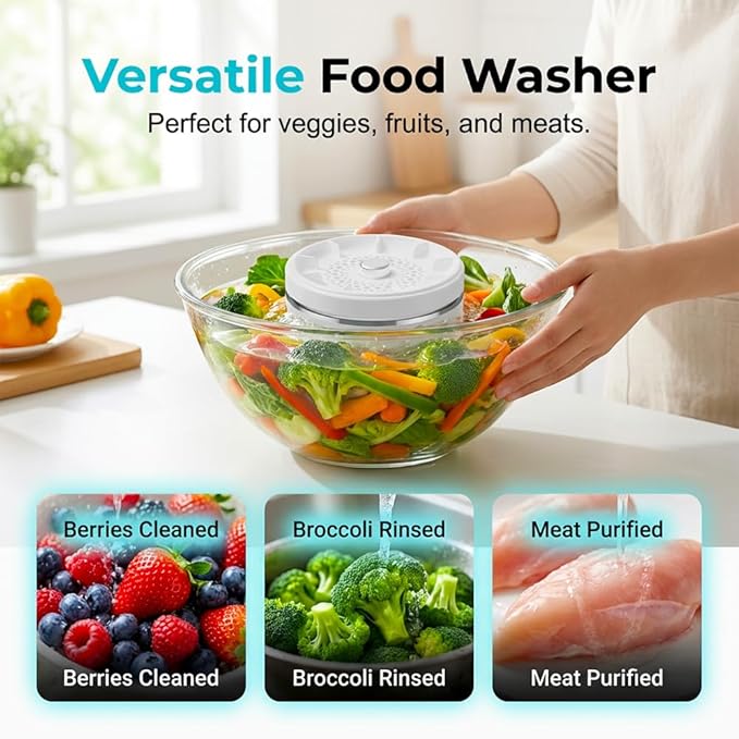 Auiepet Fruit and Vegetable Washing Machine, 2026 New Fruit Cleaner Device with Titanium Electrolysis Purification, Waterproof Fruit and Vegetable Purifier Clean Produce for Home Kitchen (2)