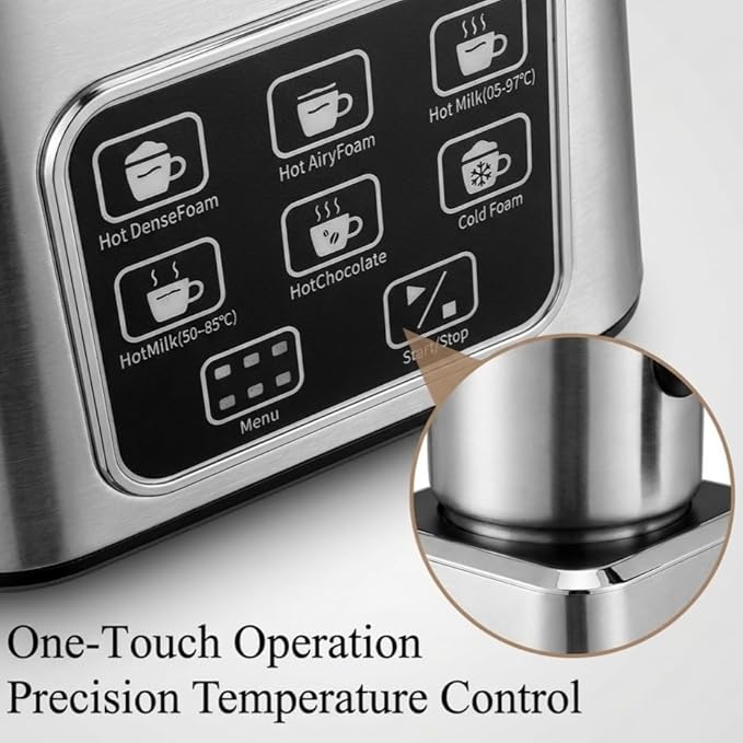Pleriadon Electric Milk Frother & Steamer โ Perfect for Coffee, Lattes, and Hot Chocolate at Home