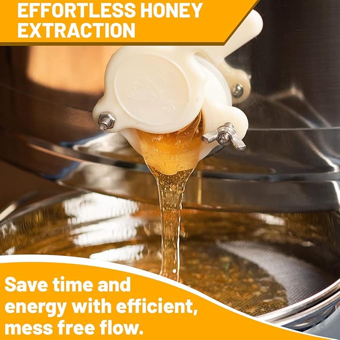 witbee 5 Gallon Honey Bucket with Honey Gate Valve Kit - Plastic Double Layer Strainer, Uncapping Knife, Honey Uncapping Tank Holder, Beekeeping Equipment, Honey Extractor Equipment