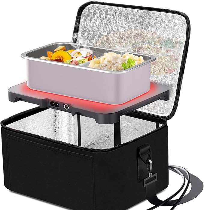 Bakpoco Stainless Steel Bento Lunch Box for Adult, 42oz Leak-Proof Lunch Box Containers, Microwave-Safe, with Adjustable Divider, Convenient Metal Lunchbox for Work, Travel