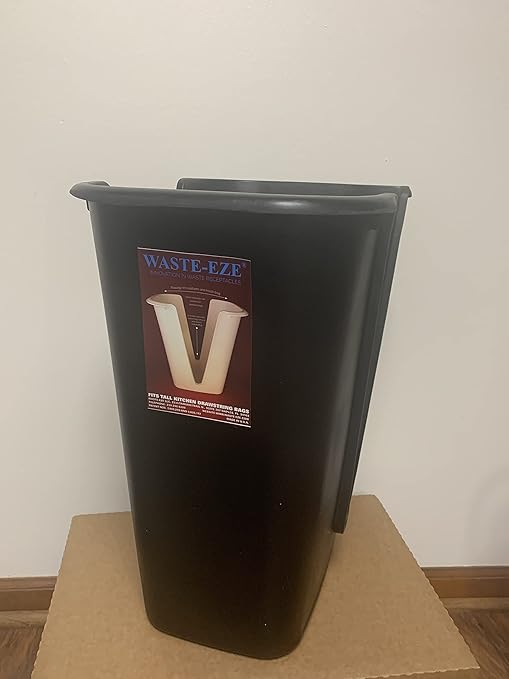 Waste-Eze; Adaptive,13 Gallon Kitchen/Office Trash Can, with Ergonomic, Easy-to-Use Design and Made in The U.S.A. - White