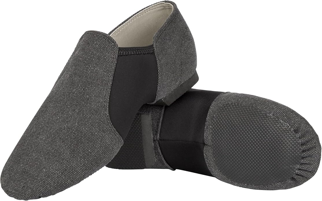 Linodes Unisex 09 Canvas Upper Slip-on Jazz Shoe for Women and Men's Dance Shoes
