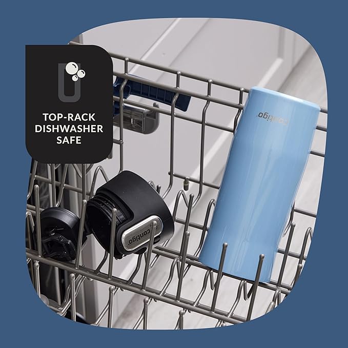 Contigo AUTOSEAL West Loop Vacuum-Insulated Stainless Steel Travel Mug with Easy-Clean Lid 16 oz 2-Pack Salted Frosted Pearl Glacier Frosted Pearl