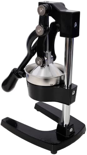 Cast Iron Citrus Juicer, Extra-Large Commercial Grade Manual Hand Press, Heavy Duty Countertop Squeezer for Fresh Orange Juice,Black