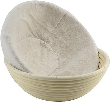 Proofing Bread Basket Cloth, Reusable Breathable Liner Flax Banneton Proofing Bread, Round Cloth Baking supplies Bread Proofing Baskets,Baking Tools and Accessories (9 inch)