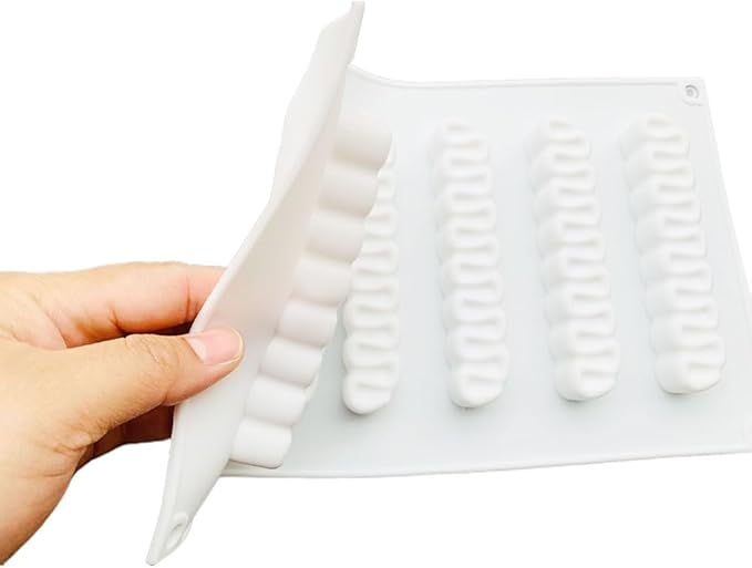 6 Ripple Shape Silicone Mold for Baking Mousse Cake Ice Cream Dessert Pudding Brownie Pastry Fondant Jelly Cake Decoration Mold