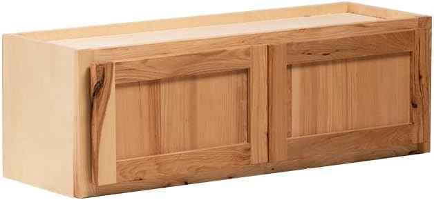 Quicklock RTA (Ready-to-Assemble) 42" Tall Wall Kitchen Cabinets - Shaker Style | 100% Hardwood | Made in America | Soft Close Hardware (Rustic Hickory, 24" D x 36" W x 24" H)