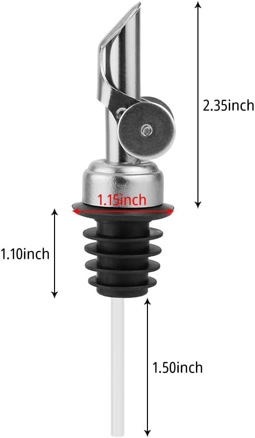 MEETSWEET Olive Oil Dispenser, Stainless Steel Automatic Opening and Closing Spout, Leak-Proof, for Olive Oil, Vinegar, Wine and Other Liquids (Golden) 2pcs