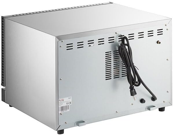 Full Size Commercial Countertop Convection Oven, 4.4 cu. ft., Electric, 208/240V, Stainless Steel, 4 Racks, 150-550°F Temperature Range, 32x28x23 Inches