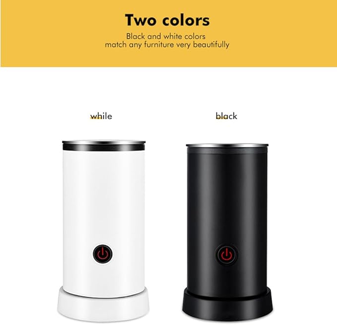 Matybobe Electric Milk Frother 4-in-1 600W 240ml/8.12oz Hot and Cold Milk Foamer Silent Operation Anti Slip Stainless Steel Milk Steamer for Latte Cappuccinos Macchiato Hot Chocolate Milk