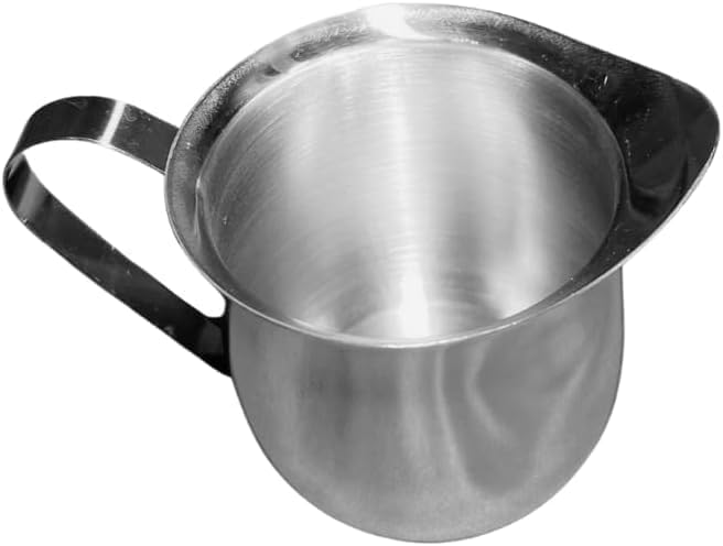 Rattleware 8 oz Brew Pitcher - Premium Stainless Steel Latte Art Milk Frothing Pitcher with Drip-Resistant Spout & Ergonomic Handle, Perfect for Baristas & Home Use - SET OF 6