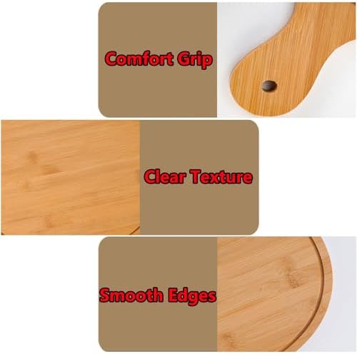 Pizza Serving Board Tray Set of 8, Wooden Lightweight Handles, Up to 13 Inches, Pizza Making Storage, Perfect for Parties and Gatherings,Light Brown,11inch