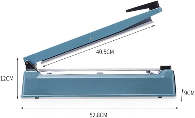 16 inch Manual Impulse Bag Hand Heat Sealer Machine, Bag Sealer Heat Sealing Closer Tool Poly Tubing Plastic Bag, Extra 2 Sheets and 1 Fuse Replacement Kit, Upgraded Digital Display