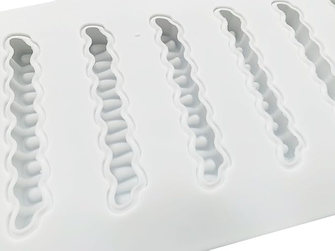 6 Ripple Shape Silicone Mold for Baking Mousse Cake Ice Cream Dessert Pudding Brownie Pastry Fondant Jelly Cake Decoration Mold