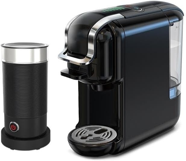 Multi-Capsule Coffee Maker, Hot/Cold Coffee Maker, Milk, ESE Pod Ground Coffee, Cafeteria, 19 Bar, 5 in 1 (Color : H2B M1A BK, Size : CHINA_US)