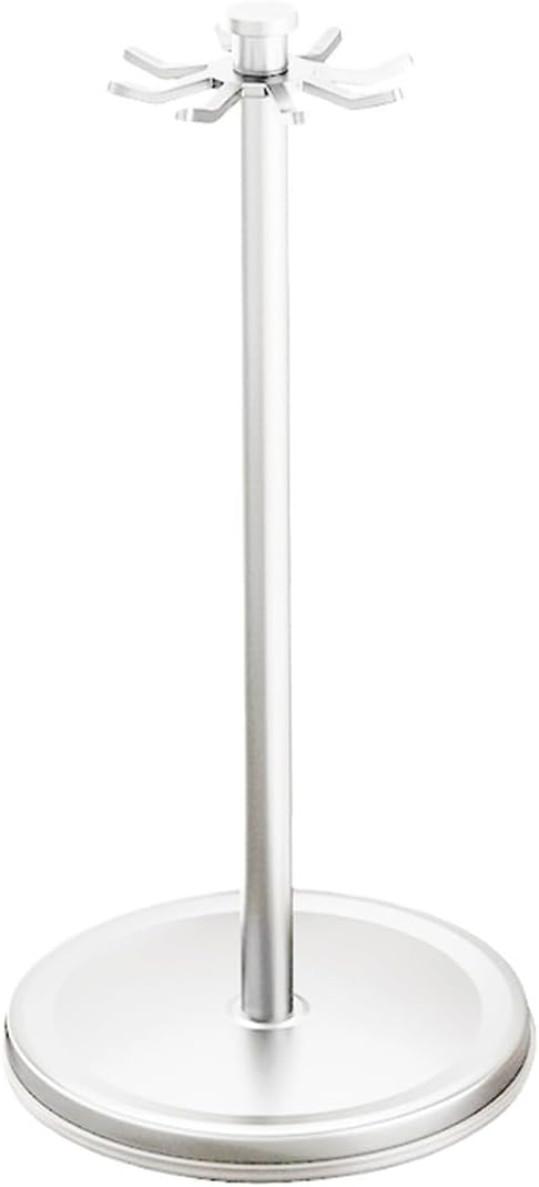 Rotatable Hanging Organizer with 8 Hooks for Kitchen Utensils, 360 Degree Swivel Countertop Holder for Cooking Tool Storage (White)