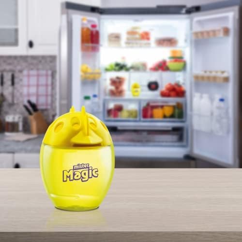 Mister Magic Refrigerator Odor Absorber – Lemon Formula Gel, Odorless Fridge Deodorizer, Neutralizes Food Odors, Lasts Up to 90 Days, Safe for Food, Kitchen Supplies (6 Pack, Contains 12 Units)