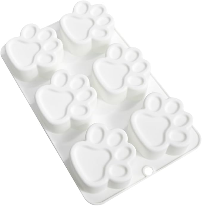 Silicone Mousse Mold Bear Cat Paw Non-Stick Baking Molds for Homemade Chocolate, Jelly, Pudding, Ice Cream, Cheesecake and Cupcake, Flexible Dessert Decorating Bakeware (G_Bear's Paw)