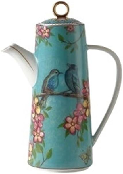 Water Pitcher Ceramic Teapot With Lid Water Pitcher Kitchen Butter Bottle Flower & Bird Finished Wedding Gifts Party Presents 650ML Glass Pot(Green)