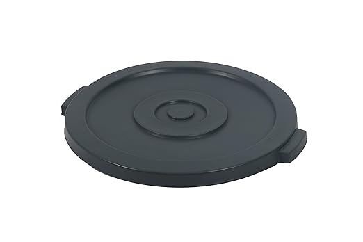 PLASTIC PRINCE Round Trash Can Lid, Compatible with 32 Gallon Wastebasket Garbage Can, Gray Plastic