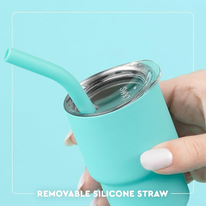 Swig Life Swig Shots Insulated Tumbler 2oz, Stainless Steel Mini Tumbler with Lid and Silicone Straw, Double Wall & Vacuum Sealed, Mini Tumblers for Shots (Jockey Club)