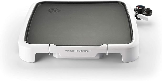 DANCAKES Pancake Art Electric Griddle Kit - Nonstick Griddle with Even-Heat Technology - Includes Batter Pens, Spatula & Pancake Art Guide - 15.5" x 14" Surface
