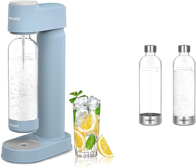 PHILIPS Sparkling Water Maker Bundle with Carbonating Bottles (2 Pack)