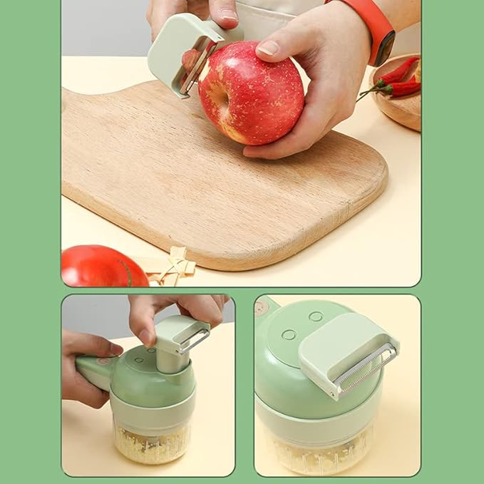 Cordless Garlic Chopper, Handheld Vegetable Chopper for Home Kitchen, Electric Wireless Food Chopper for Garlic Pepper Chili Onion(Food Chopper)