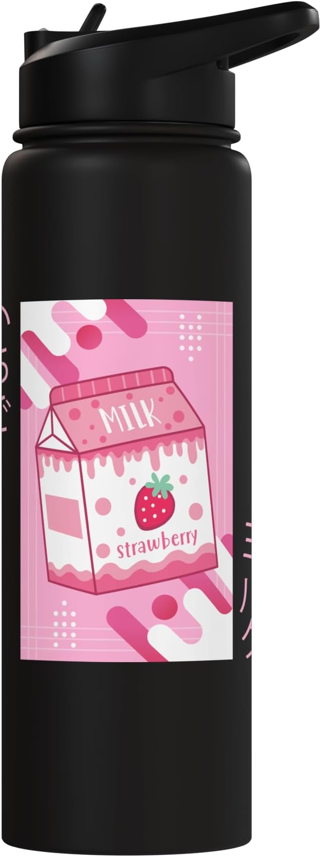 Strawberry Milkshake Tshirt Japanese Otaku Anime Kawaii Stainless Steel Insulated Water Bottle