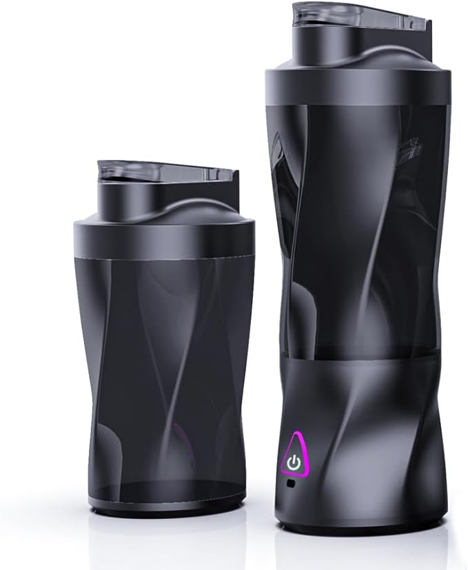 Personal Juice Blender With 24-Ounce Capacity Portable Mixing Cup USB Rechargeable Smoothie Maker BPA-Free With Leak-Proof Lid Suitable For Travel Fitness Camping And Home Use (Black)