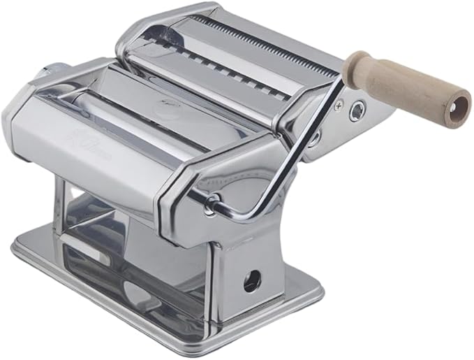 “L’Alunno” Pasta Maker Machine by PastaVirtuoso - Hand Crank Machine for Pasta Dough and Noodles - Easy to Use Manual Kitchen Appliance for Tagliatelli, Spaghetti, Lasagna, Ravioli and More!