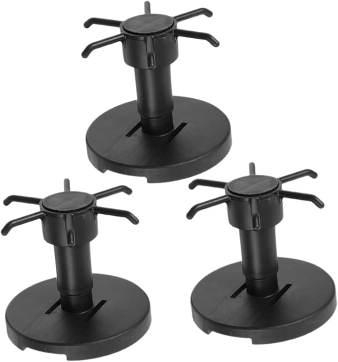 Zerodeko Rotatable Kitchen Utensil Hooks 3pcs Set Black Multi-Functional Wall Hanger Adhesive Under Cabinet Storage Organizer for Kitchen Tools and Measuring Spoons