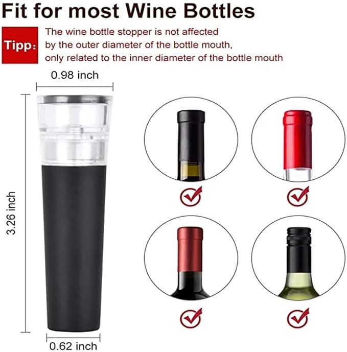 Black Silicone Stopper 1/2/3/4pcs, Wine Bottle Stopper With Built-in Vacuum, Wine Pump, Food Safety Silicone Cap, Vacuum Wine Stopper, Winery Accessories(2pcs)