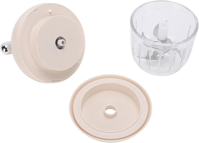 banapoy Electric Garlic Chopper, 21000 RPM Portable Veggie Chopper Garlic Onion Grinder Masher, Cordless Mini Baby Food Processor, for Ginger, Chili, Fruit, 350ML