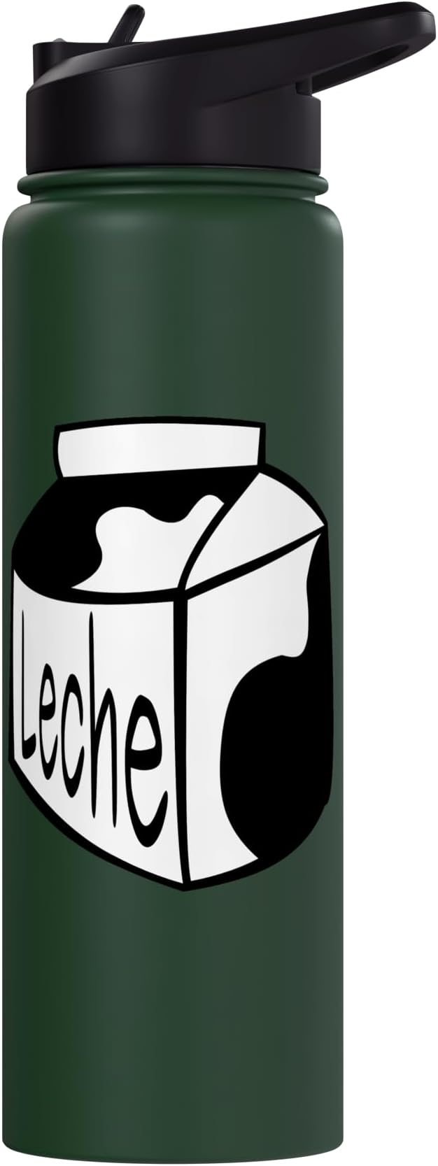 Leche Spanish Milk Carton Dairy Lover Stainless Steel Insulated Water Bottle