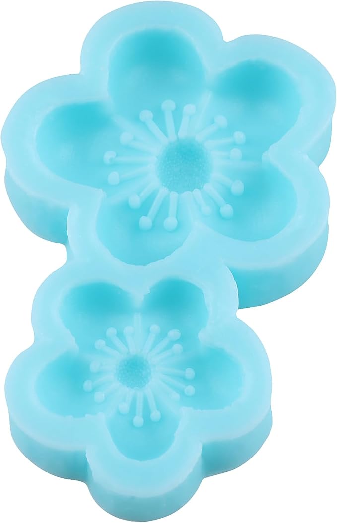 Cherry Blossom Silicone Fondant Molds for Cake Decorating Cupcake Topper Chocolate Candy Gum Paste Polymer Clay