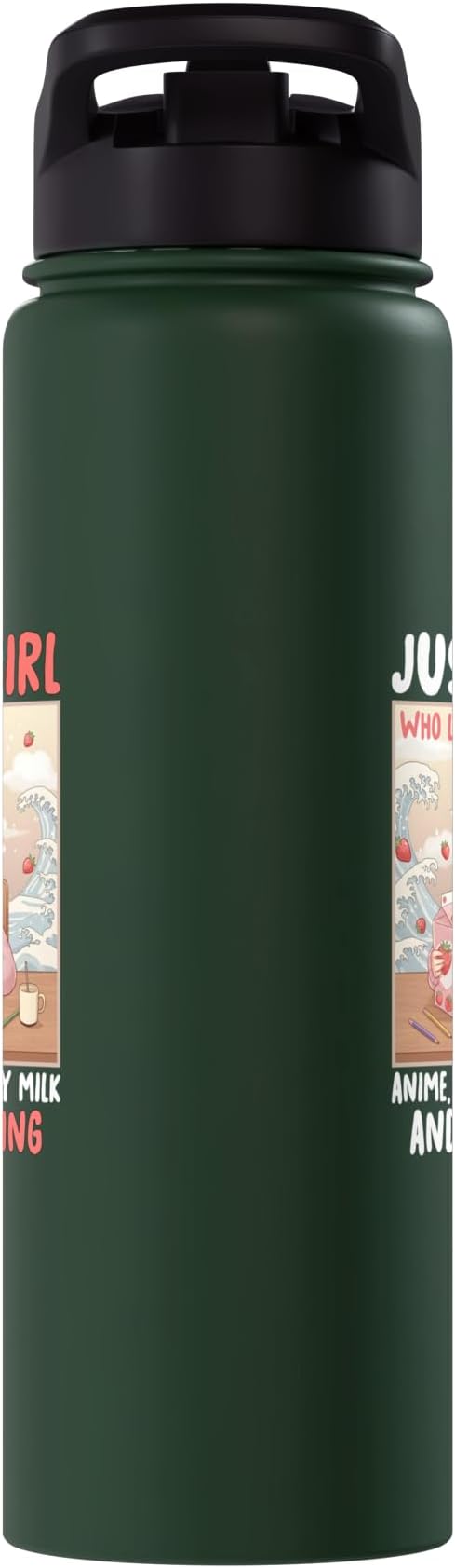 Just a Girl Who Loves Anime Strawberry Milk and Sketching Stainless Steel Insulated Water Bottle
