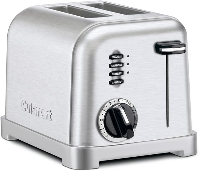 Cuisinart MSC-600 3-In-1 Cook Central 6-Quart Multi-Cooker: Slow Cooker, Brown/Saute, Steamer & CPT-160 Metal Classic 2-Slice Toaster, Brushed Stainless