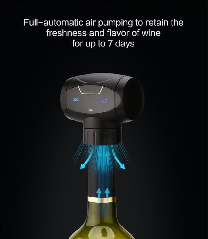 Electric Wine Stoppers, Automatic Wine Vacuum Pump, Reusable Wine Bottle Stoppers Cork Saver Plug & Sealer, Best Gift for Wine Lover