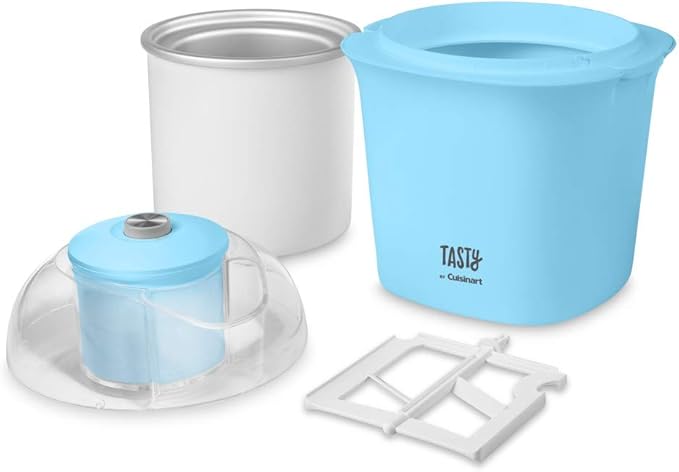Tasty by Cuisinart ICM100TBL Ice Cream Maker, 8.71"(L) x 8.71"(W) x 10.49"(H), Blue