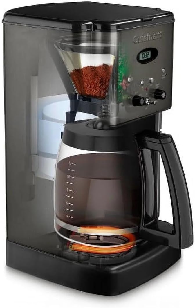 Cuisinart Stainless Steel 12-Cup Coffee Machine, Black Stainless Steel DCC-1220BKS