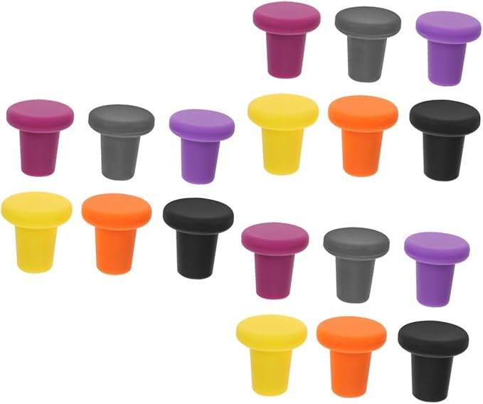 OUNONA 3sets Wine Bottle Stoppers Silicone Seal for Wine Reusable Bottle Stopper for Enthusiasts 6pcs*3