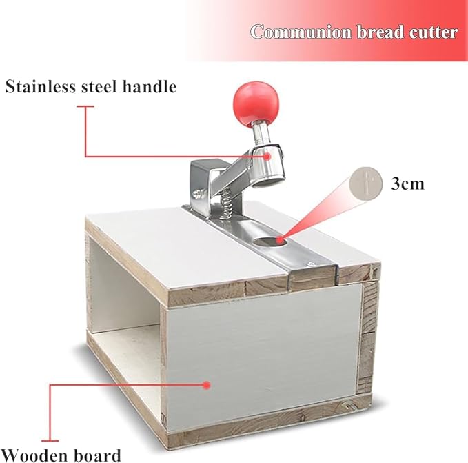 Stainless Steel Communion Bread Maker & Cutter Durable 30kg Unleavened Bread Maker in Elegant Silver Finish