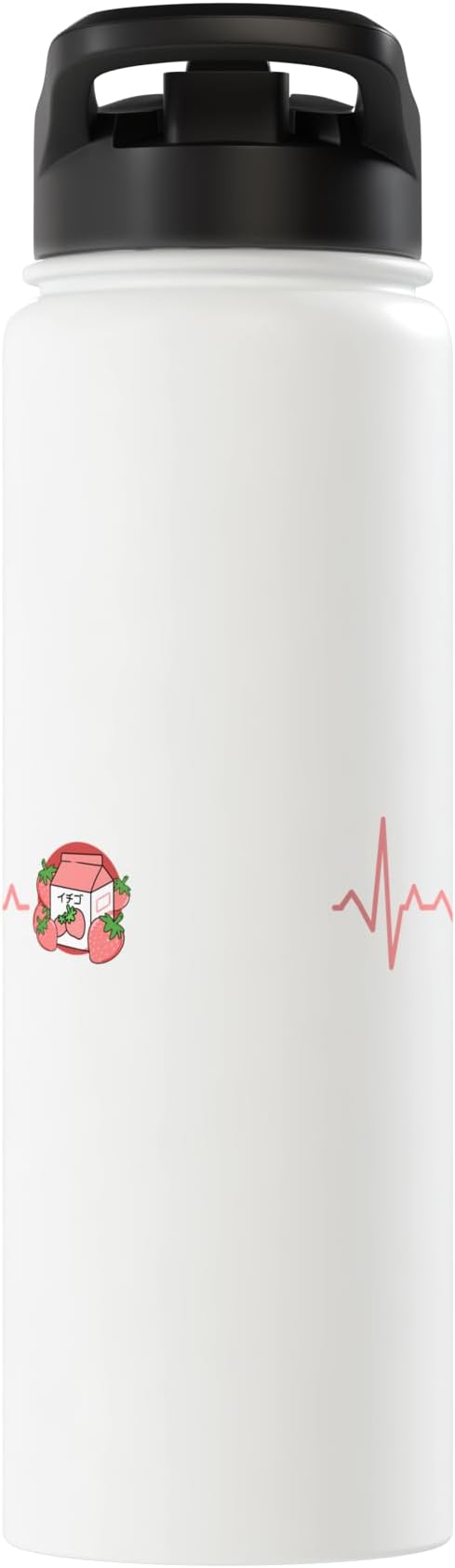 Strawberry Milk Carton Heartbeat Stainless Steel Insulated Water Bottle