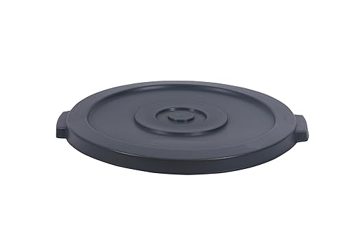 PLASTIC PRINCE Round Trash Can Lid, Compatible with 32 Gallon Wastebasket Garbage Can, Gray Plastic